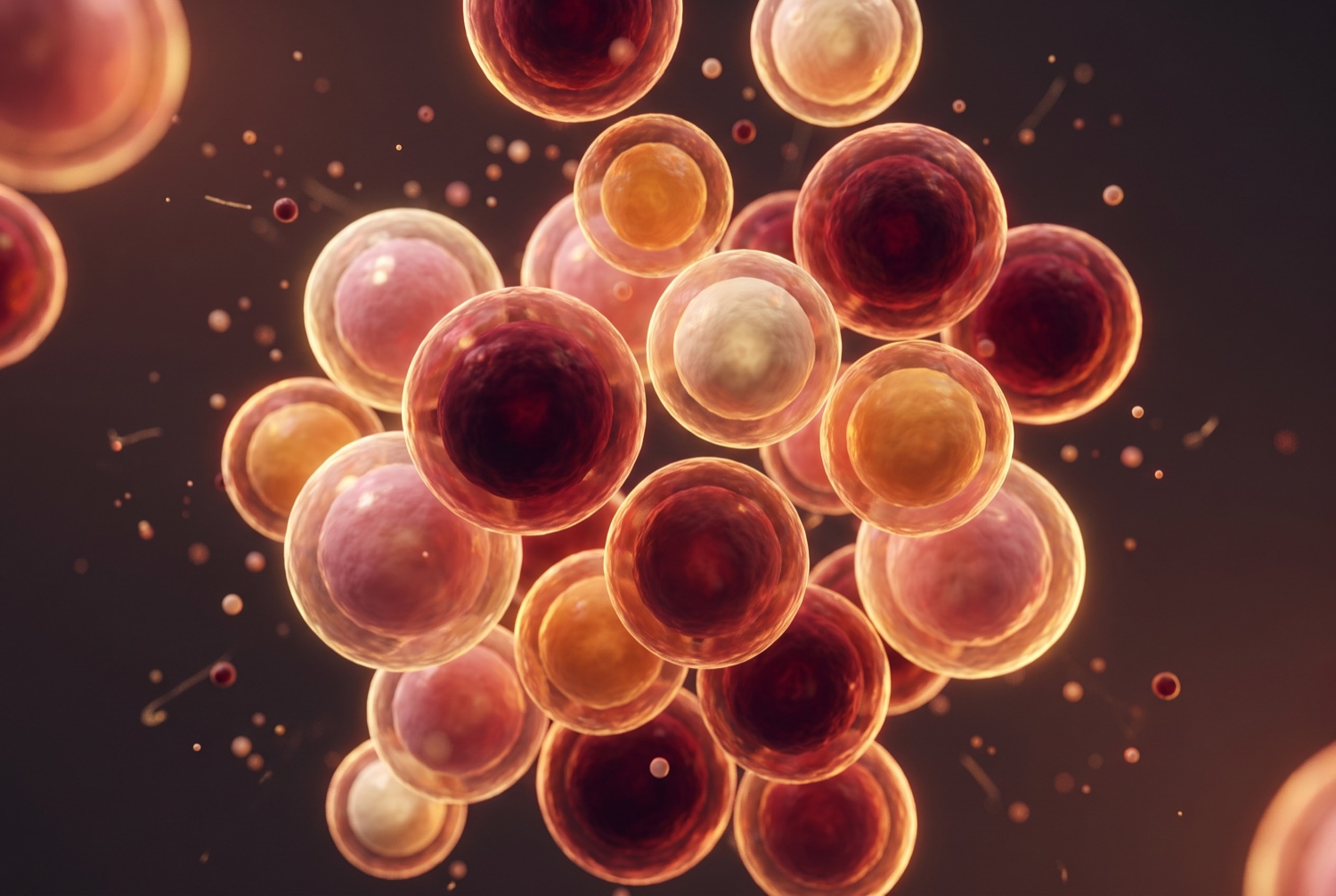 A concentrated droplet held at a pipette tip – purified exosomes